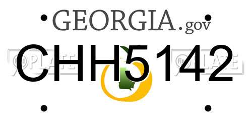 CHH5142 Georgia License Plate
