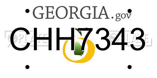 CHH7343 Georgia License Plate