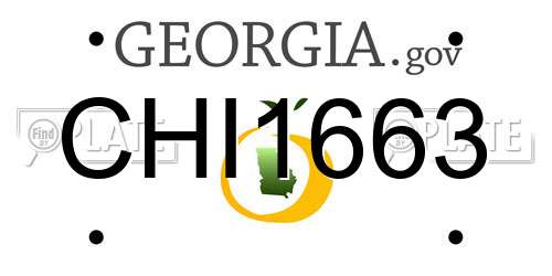 CHI1663 Georgia License Plate
