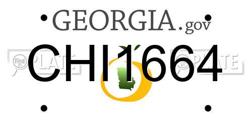 CHI1664 Georgia License Plate