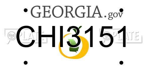 CHI3151 Georgia License Plate