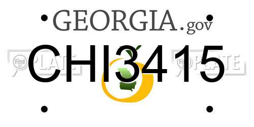 CHI3415 Georgia License Plate