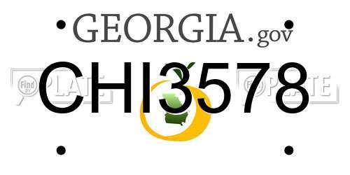 CHI3578 Georgia License Plate