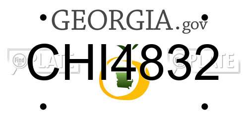 CHI4832 Georgia License Plate