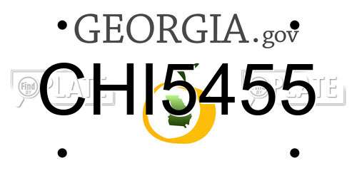CHI5455 Georgia License Plate