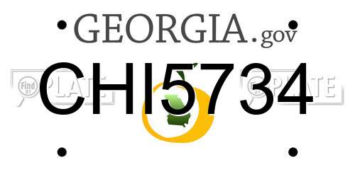 CHI5734 Georgia License Plate
