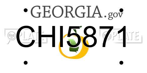 CHI5871 Georgia License Plate