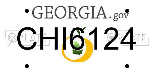 CHI6124 Georgia License Plate
