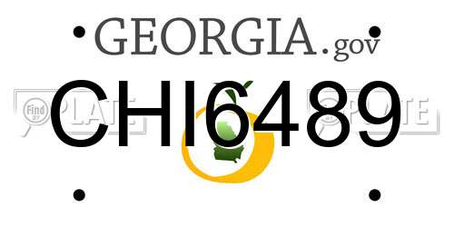 CHI6489 Georgia License Plate