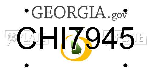CHI7945 Georgia License Plate