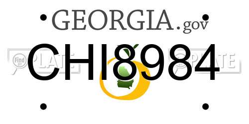CHI8984 Georgia License Plate