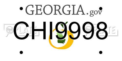 CHI9998 Georgia License Plate