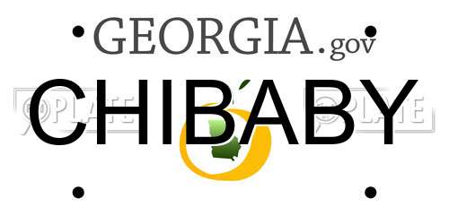 CHIBABY Georgia License Plate
