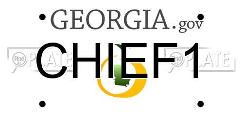 CHIEF1 Georgia License Plate