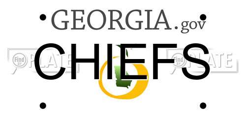CHIEFS Georgia License Plate