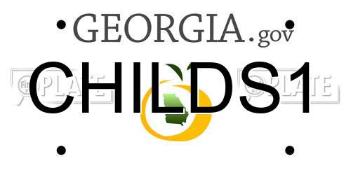 CHILDS1 Georgia License Plate