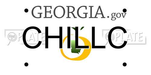 CHILLC Georgia License Plate