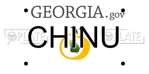 CHINU Georgia License Plate