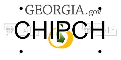 CHIPCH Georgia License Plate