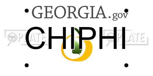 CHIPHI Georgia License Plate