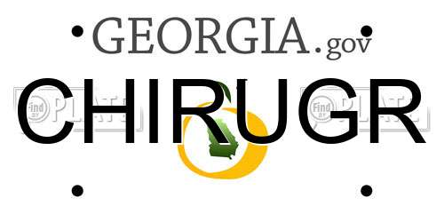 CHIRUGR Georgia License Plate