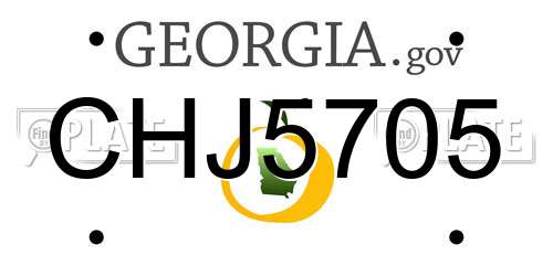 CHJ5705 Georgia License Plate