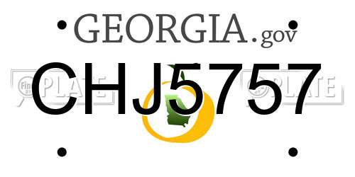 CHJ5757 Georgia License Plate