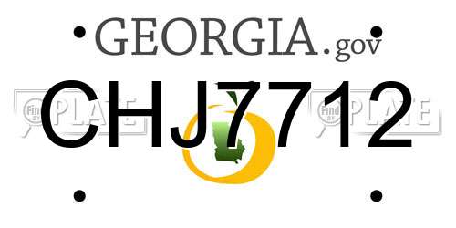 CHJ7712 Georgia License Plate