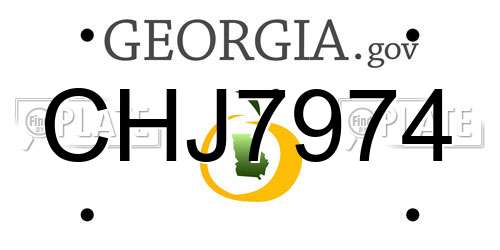 CHJ7974 Georgia License Plate