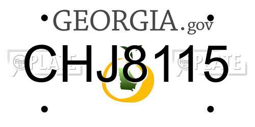CHJ8115 Georgia License Plate