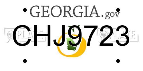 CHJ9723 Georgia License Plate