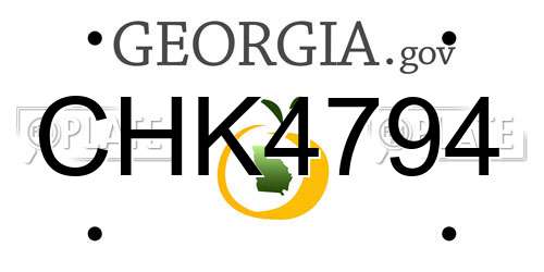 CHK4794 Georgia License Plate