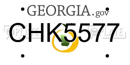 CHK5577 Georgia License Plate
