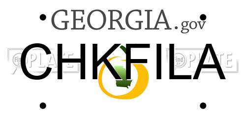 CHKFILA Georgia License Plate