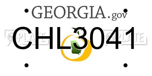 CHL3041 Georgia License Plate