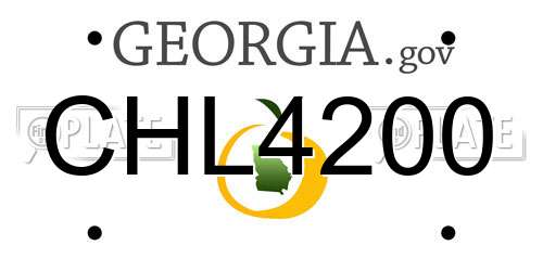 CHL4200 Georgia License Plate