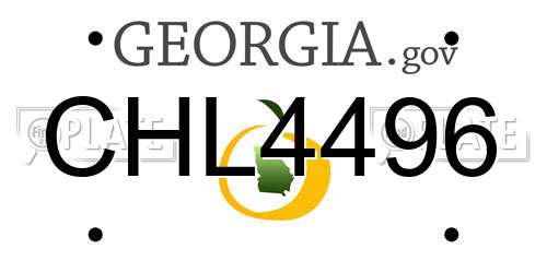 CHL4496 Georgia License Plate