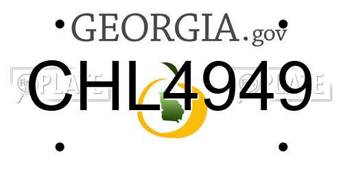 CHL4949 Georgia License Plate