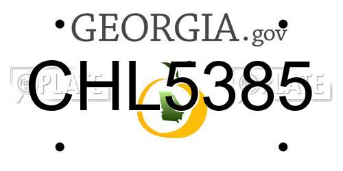 CHL5385 Georgia License Plate