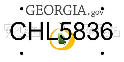 CHL5836 Georgia License Plate