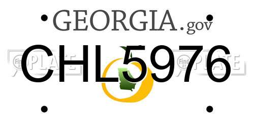 CHL5976 Georgia License Plate