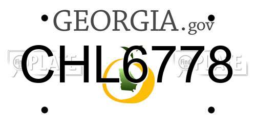 CHL6778 Georgia License Plate