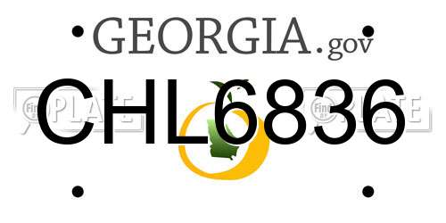 CHL6836 Georgia License Plate