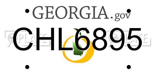 CHL6895 Georgia License Plate