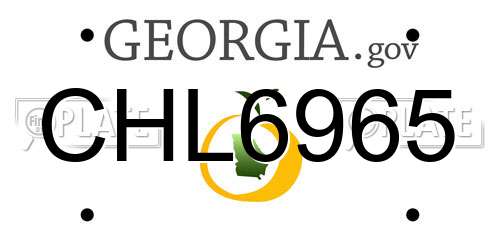 CHL6965 Georgia License Plate