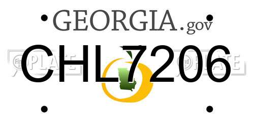 CHL7206 Georgia License Plate
