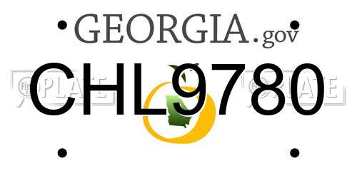 CHL9780 Georgia License Plate