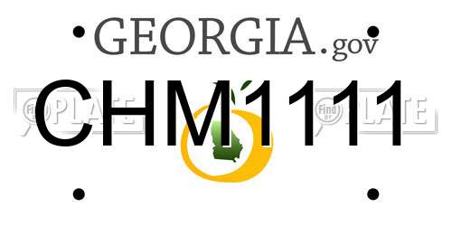 CHM1111 Georgia License Plate