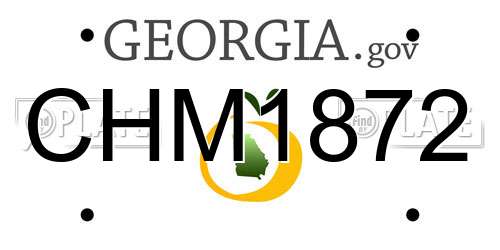 CHM1872 Georgia License Plate