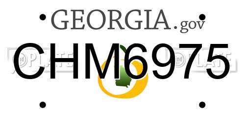 CHM6975 Georgia License Plate